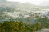Early morning view of the East Usambara plateau from Bomole Hill